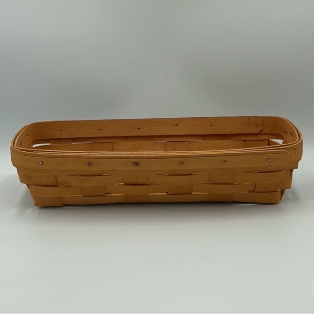 Longaberger Vintage signed 1996 Rectangular Woven Bread Basket W/O the Liner